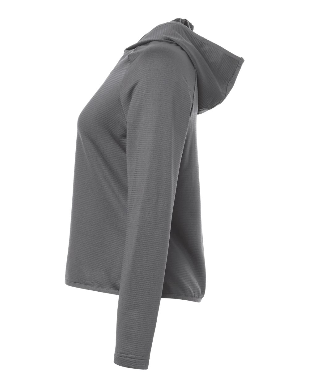 Left View of Sport Graphite Women's Qualify Quarter-Zip Hooded Pullover - TT200W plain