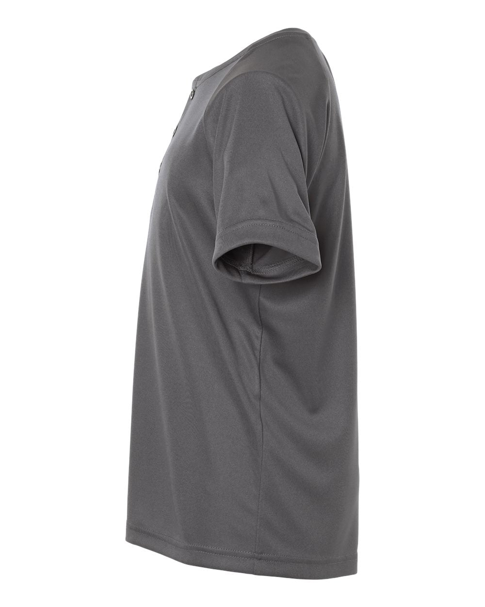 Left View of Sport Graphite Youth Zone Performance Henley - TT11HNY plain
