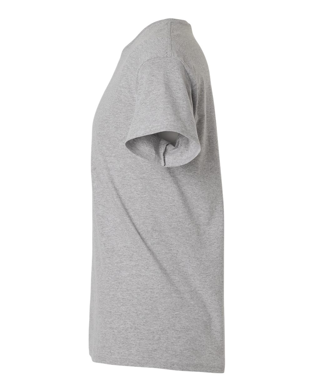 Left View of Sport Grey Light Cotton T-Shirt - 3000
