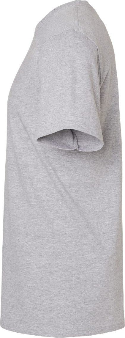 Left View of Sport Grey Softstyle® Midweight T-Shirt - 65000