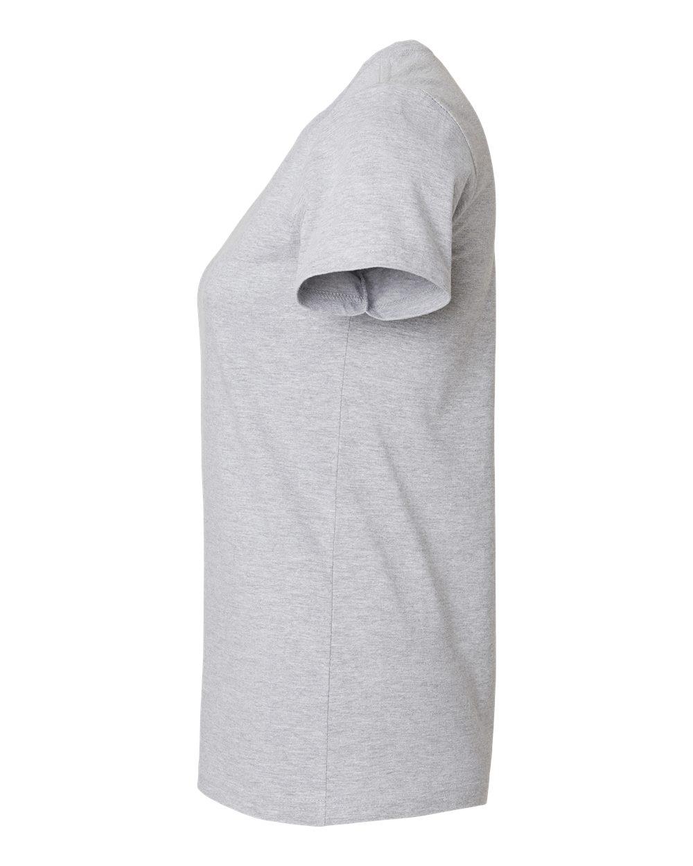 Left View of Sport Grey Softstyle® Women&#39;s Midweight T-Shirt - 65000L
