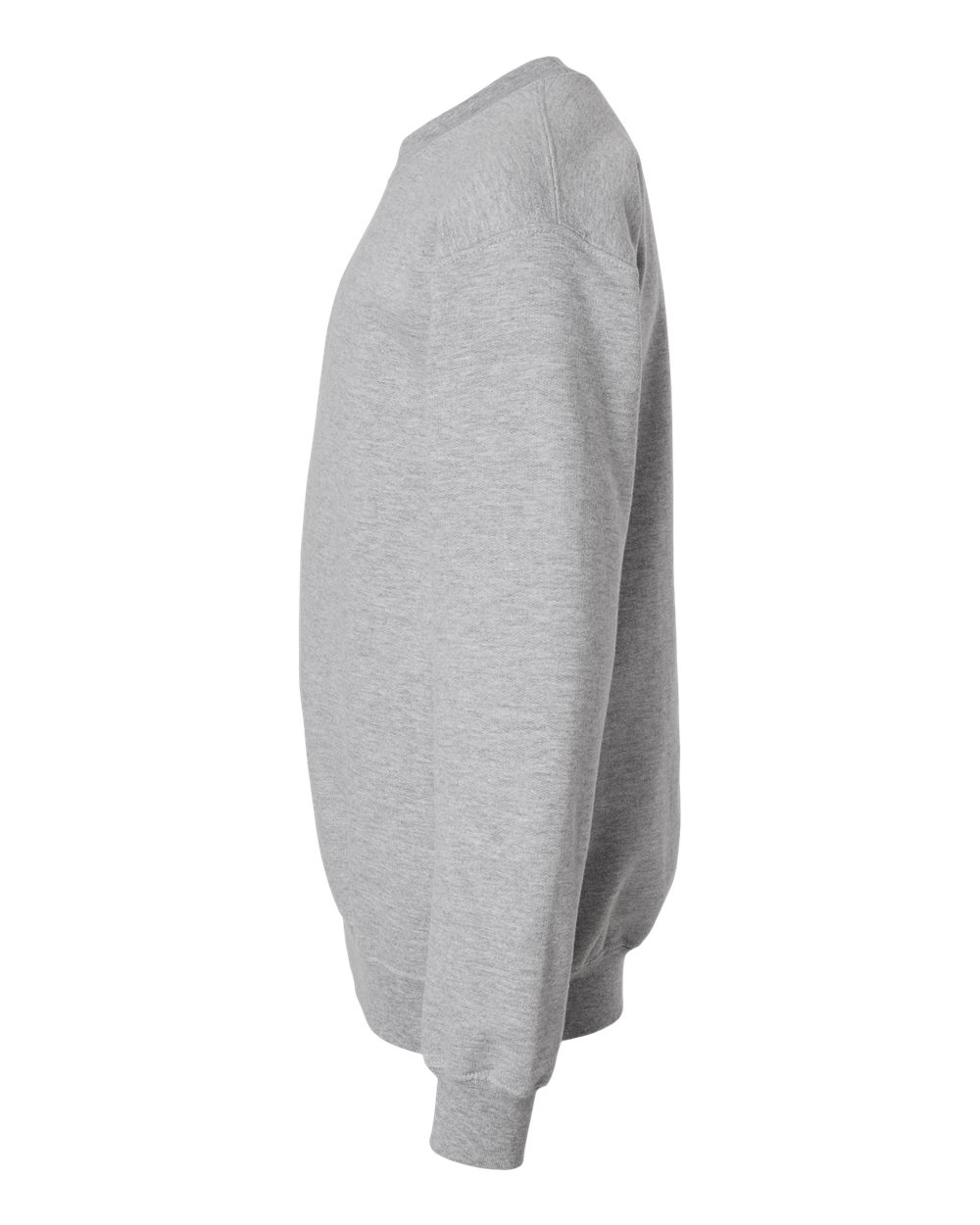 Left View of Sport Grey Youth Softstyle® Midweight Crewneck Sweatshirt - SF000B plain
