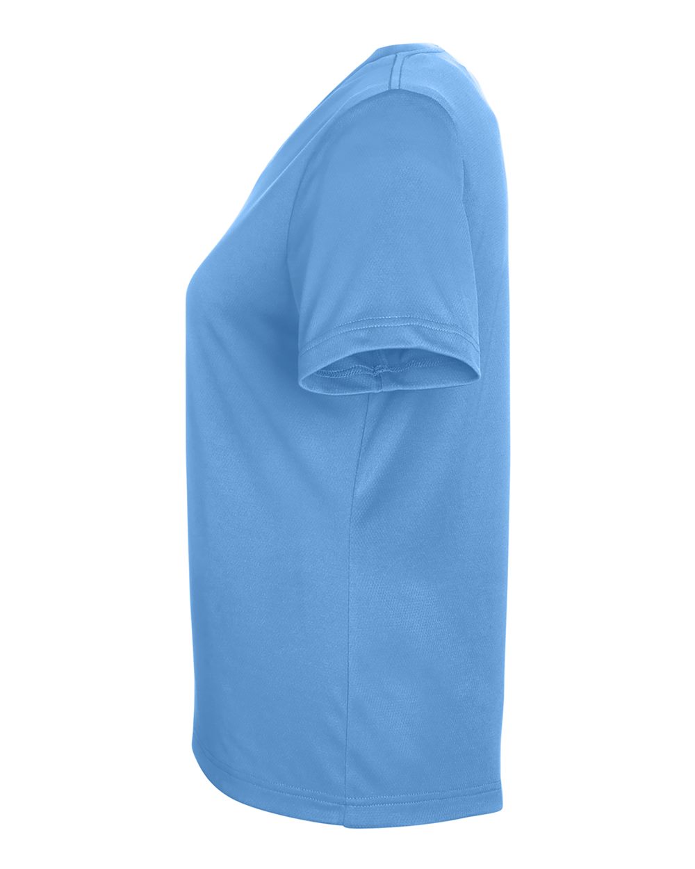 Rear View of Sport Light Blue Women's Zone Performance Mesh T-Shirt - TT15W