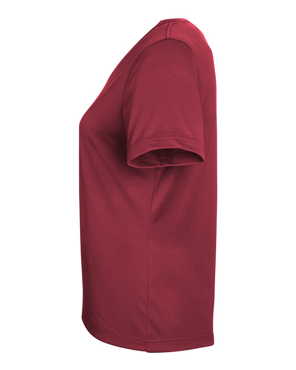 Rear View of Sport Maroon Women's Zone Performance Mesh T-Shirt - TT15W