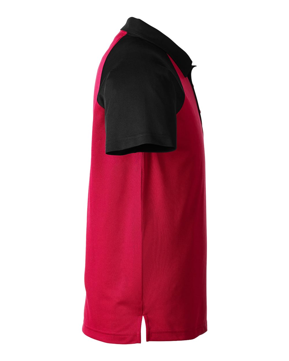 Left View of Sport Red/ Black Men&#39;s Command Snag-Protection Colorblock Polo - TT21C