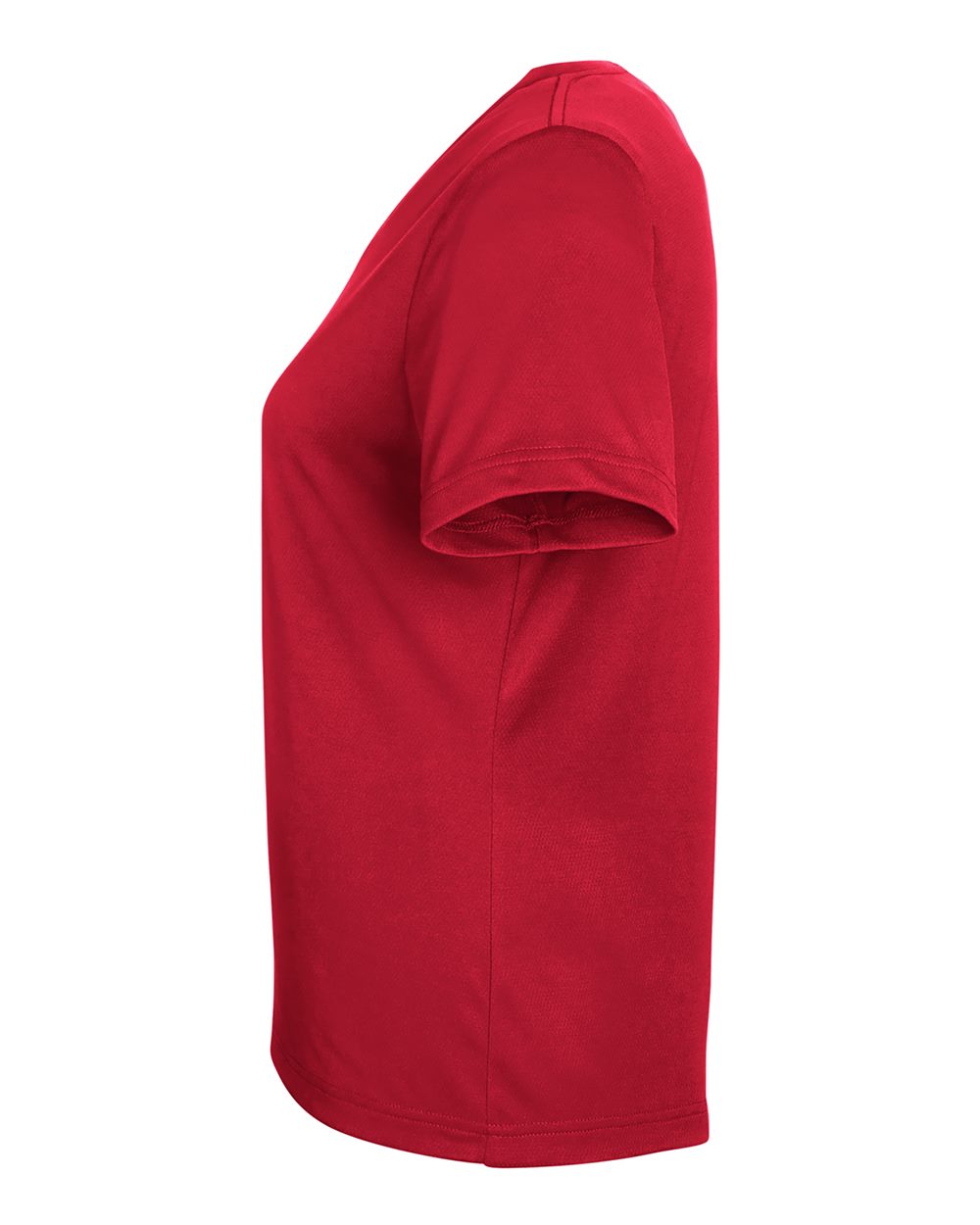 Rear View of Sport Red Women's Zone Performance Mesh T-Shirt - TT15W