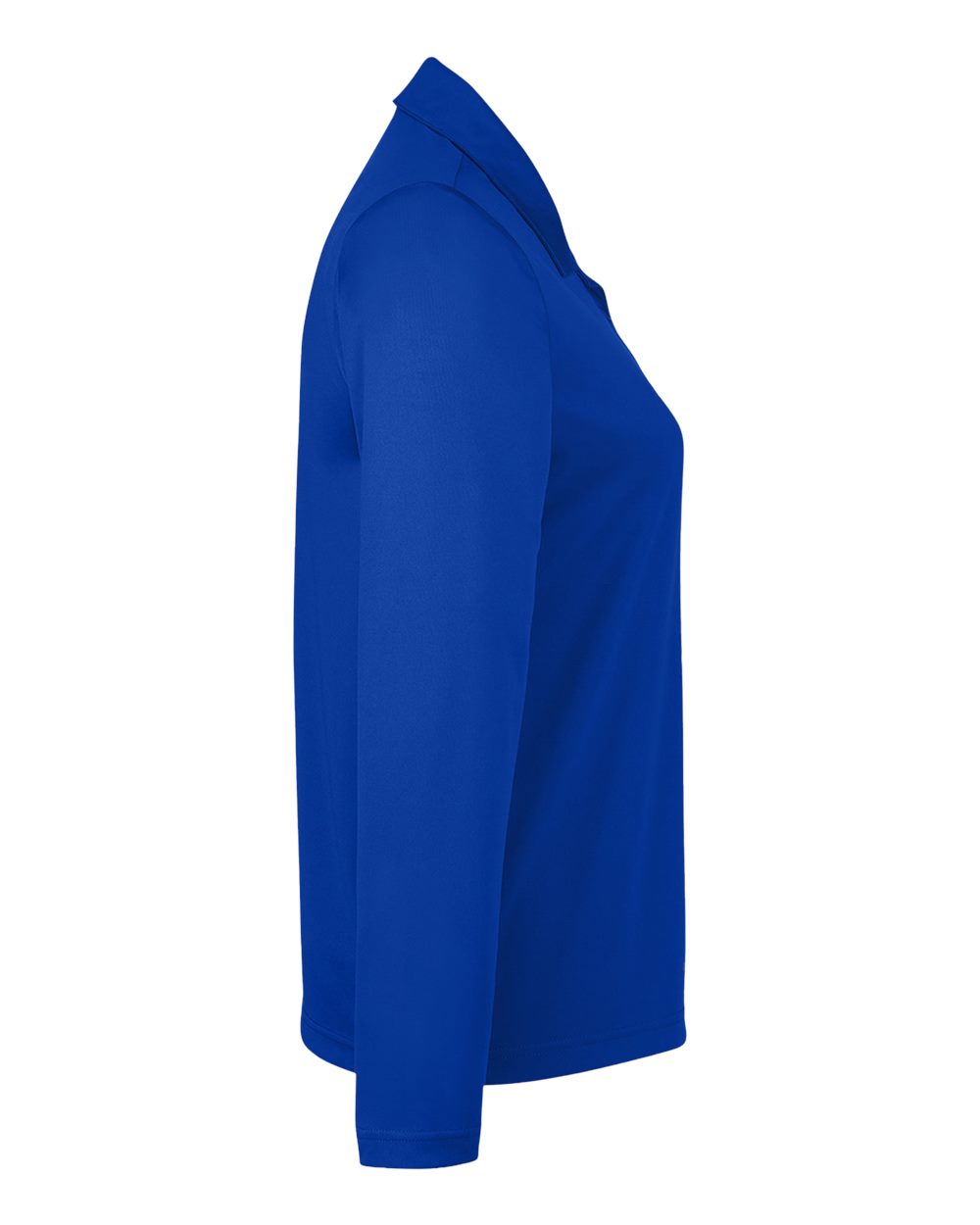 Left View of Sport Royal Women&#39;s Zone Performance Long Sleeve Polo - TT51LW