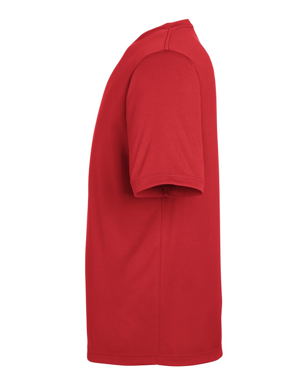 Left View of Sport Scarlet Red Men's Zone Performance Mesh T-Shirt - TT15