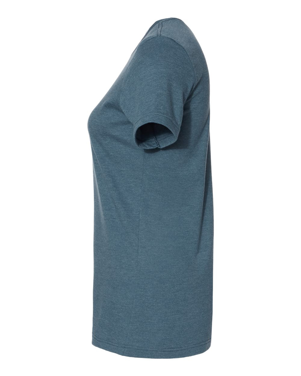 Left View of Steel Blue Softstyle® Women&#39;s CVC T-Shirt - 64001LCVC