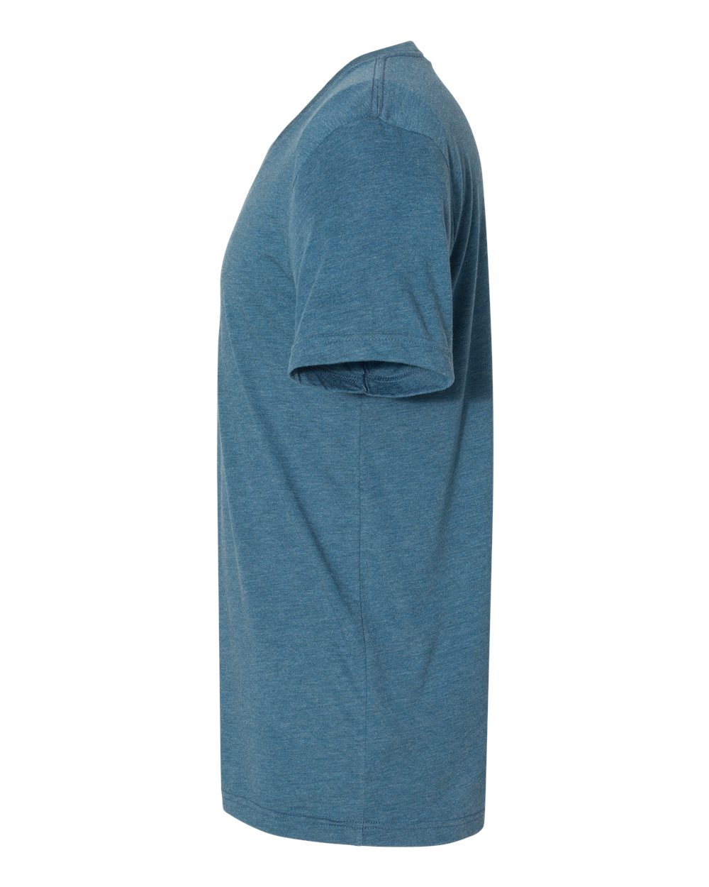 Left View of Steel Blue Triblend Triblend V-Neck Short Sleeve Tee - 3415