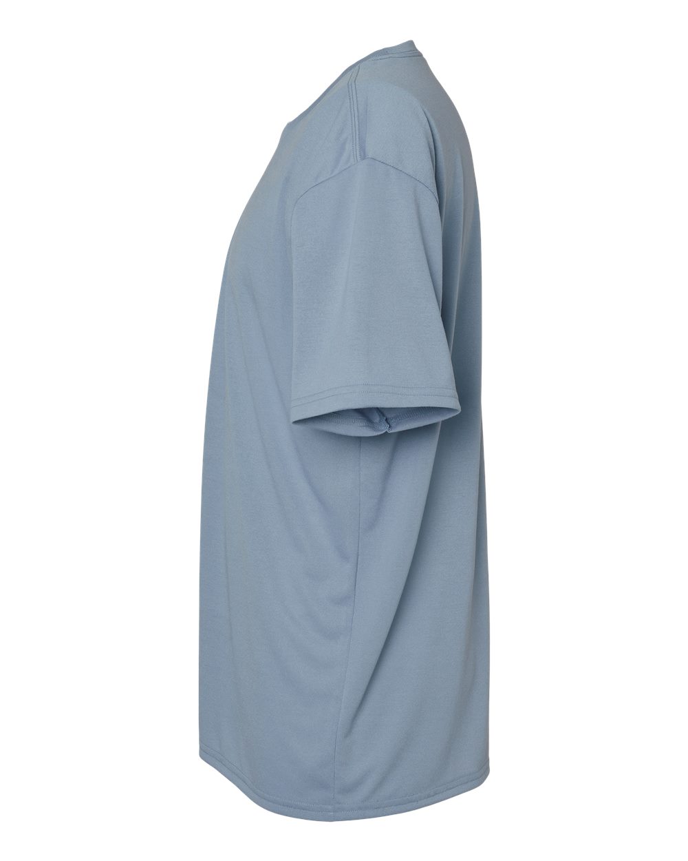 Left View of Stone Blue Performance® T-Shirt - 42000