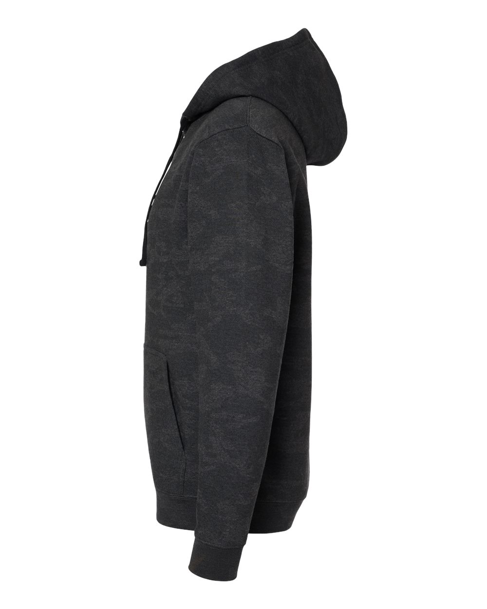 Left View of Storm Camo Elevated Fleece Basic Hoodie - 6926