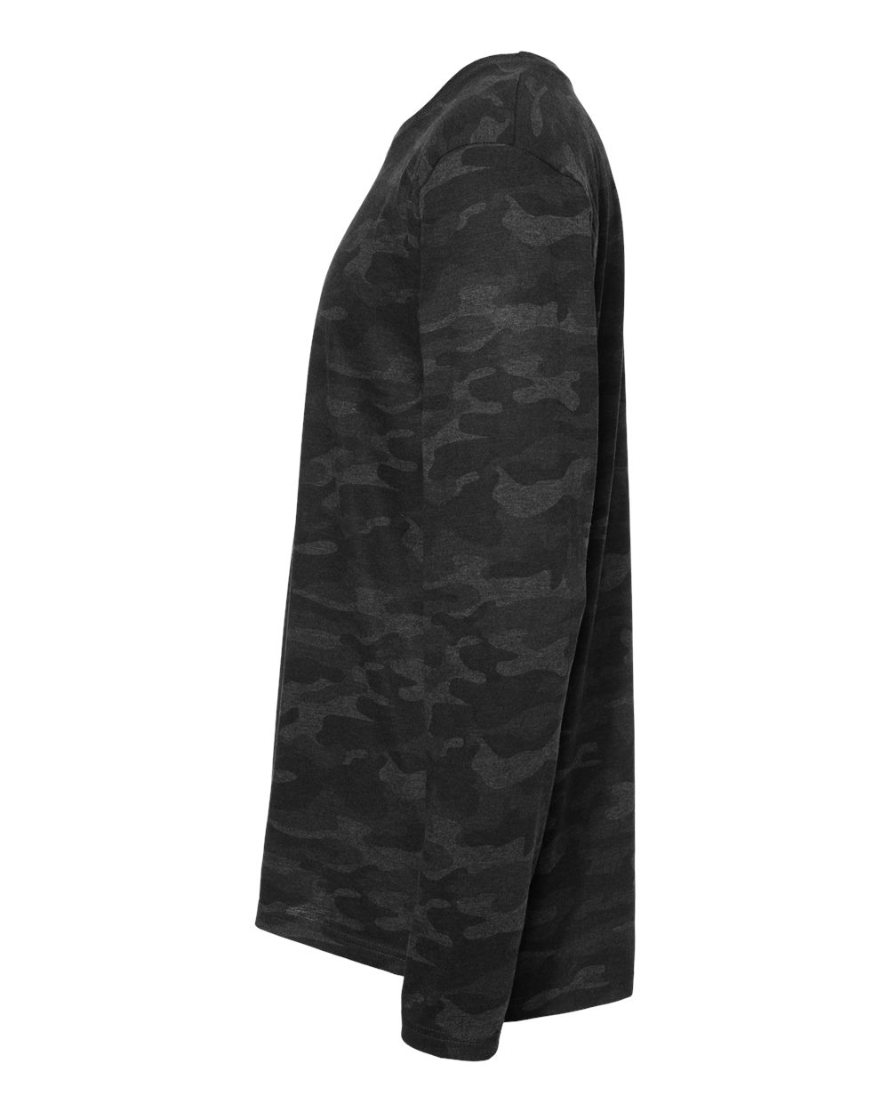 Left View of Storm Camo Fine Jersey Long Sleeve Tee - 6918