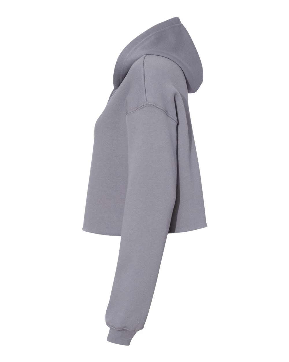 Left View of Storm Women&#39;s Crop Fleece Hoodie - 7502