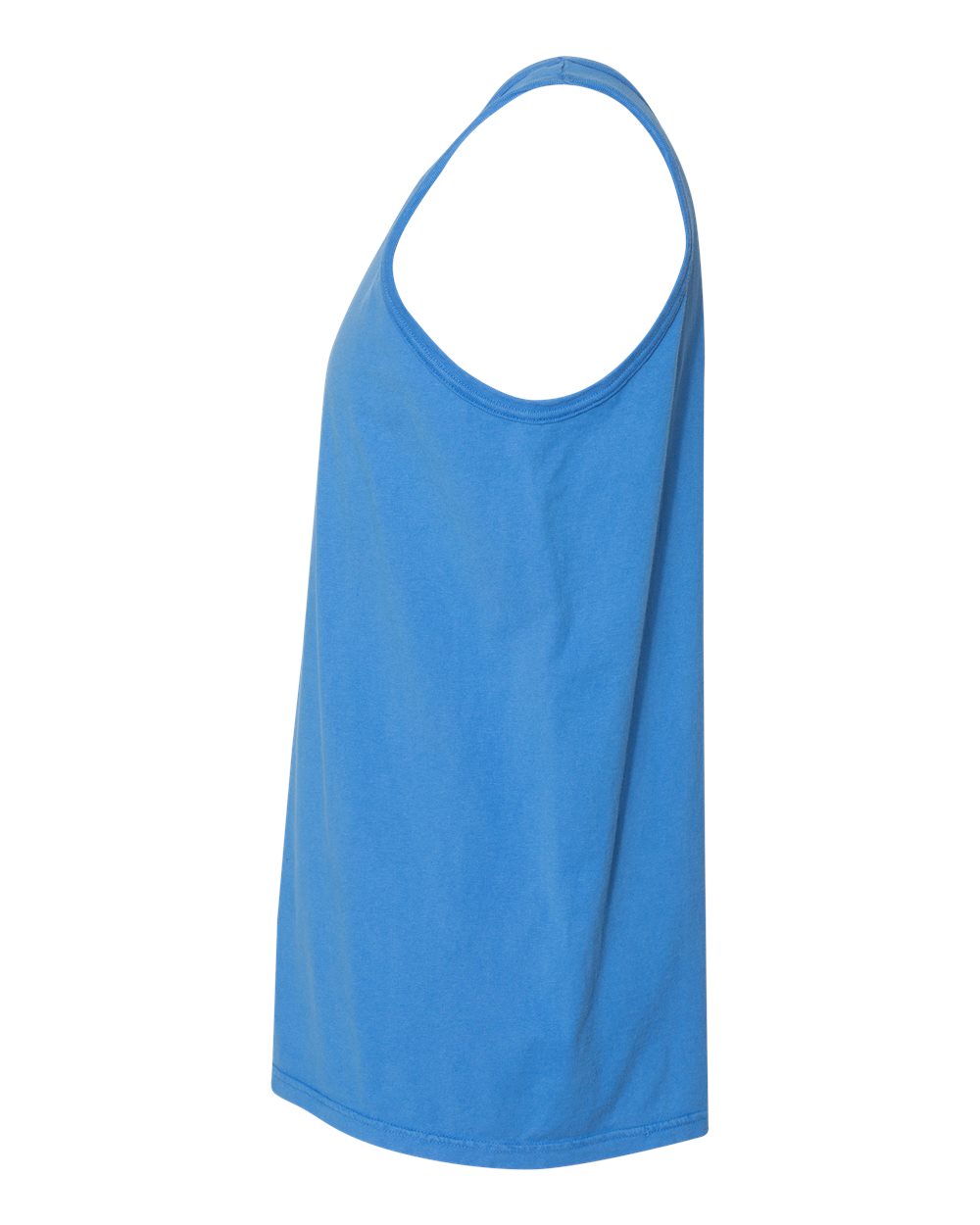 Left View of Summer Sky Blue Garment-Dyed Unisex Tank Top - GDH300