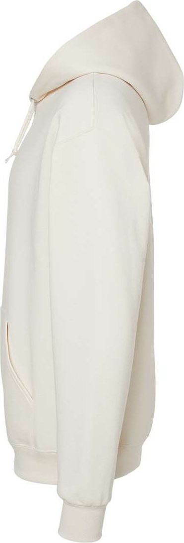 Left View of Sweet Cream Heather NuBlend® Hooded Sweatshirt - 996MR