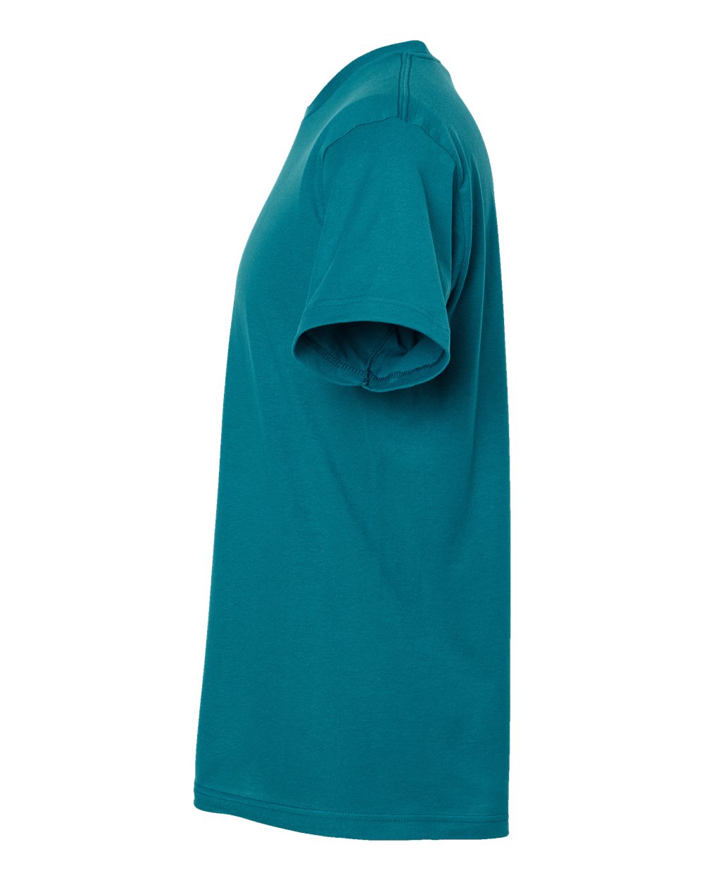 Left View of Teal Fine Jersey T-Shirt - 202