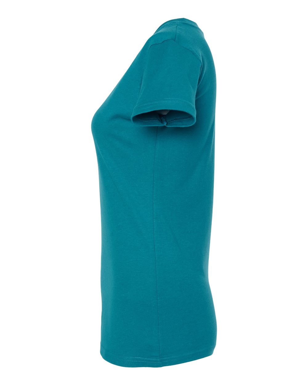 Left View of Teal Women&#39;s Fine Jersey Slim Fit T-Shirt - 213