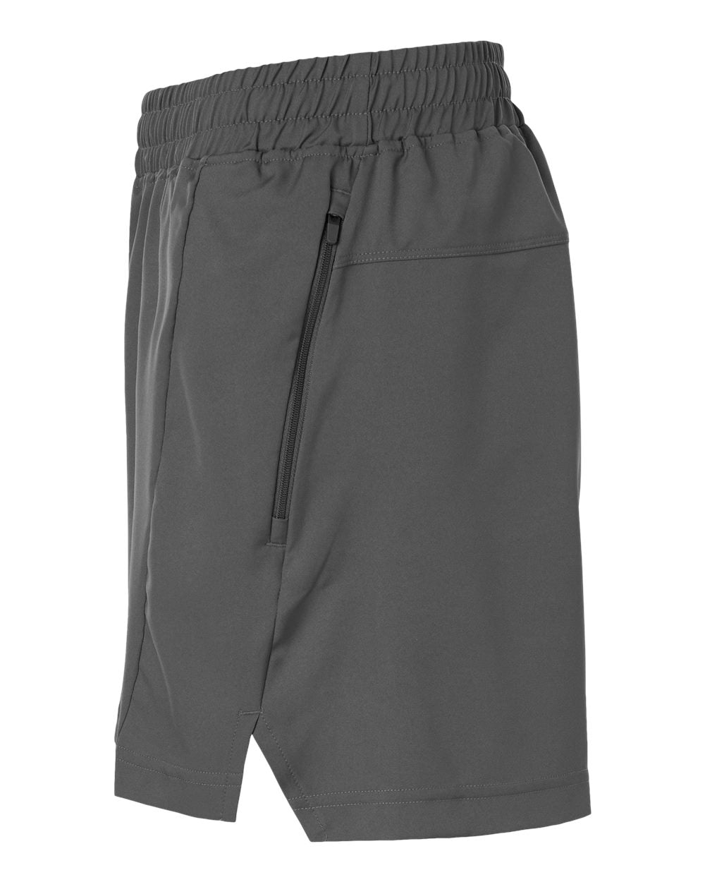 Left View of Team Grey Four/ White Men's D4T Woven 7" Shorts - AT304