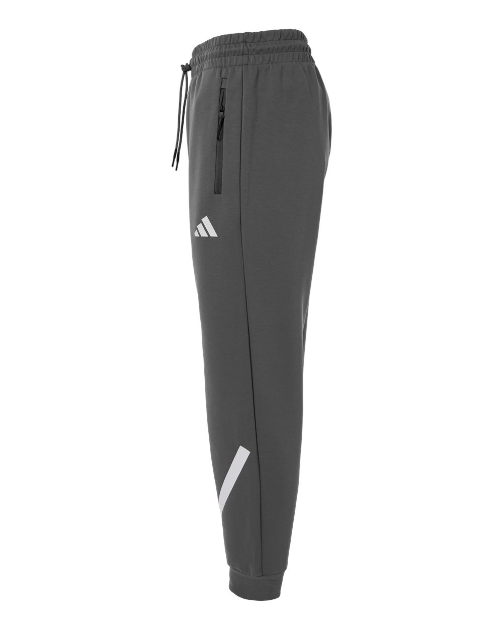 Left View of Team Grey Four/ White Men's Z.N.E Joggers - AT222 plain