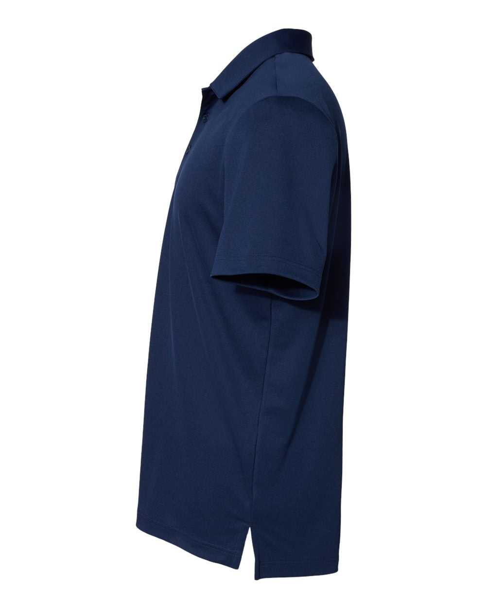 Left View of Team Navy Blue/ White Floating 3-Stripes Polo - A480