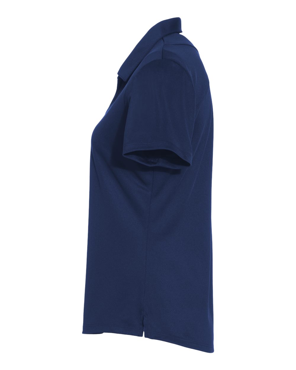 Left View of Team Navy Blue/ White Women&#39;s Floating 3-Stripes Polo - A481