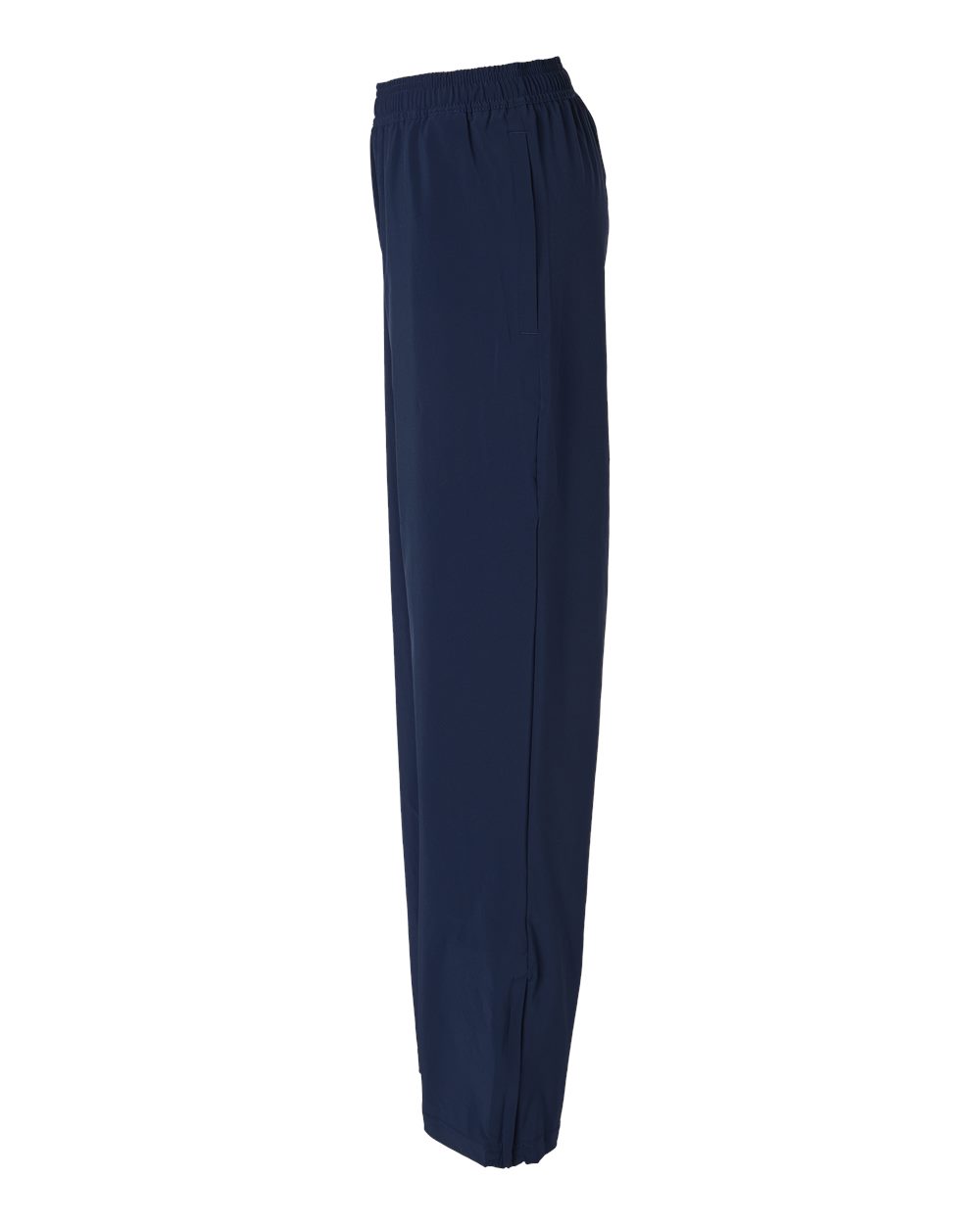 Left View of Team Navy Blue/ White Women's TIRO Woven Sweatpants - AT503