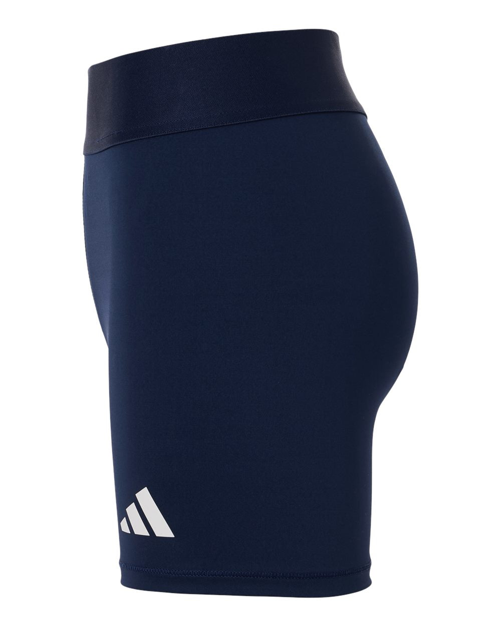 Left View of Team Navy Blue Women's Techfit Compression Shorts - AT310 plain