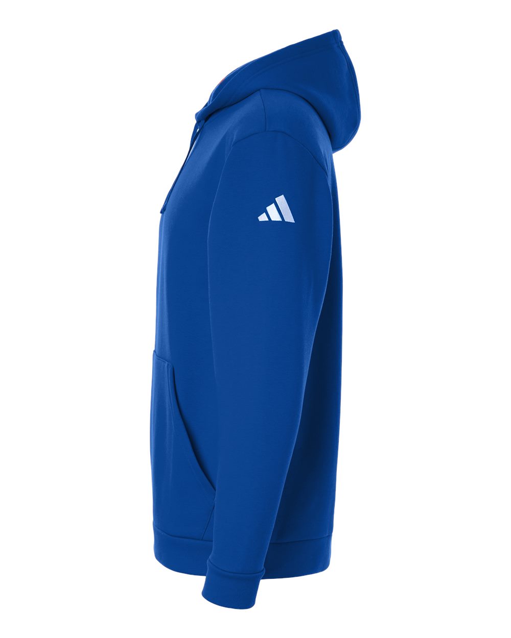 Left View of Team Royal Blue/ White Men's Fleece Hooded Sweatshirt - AT203 plain