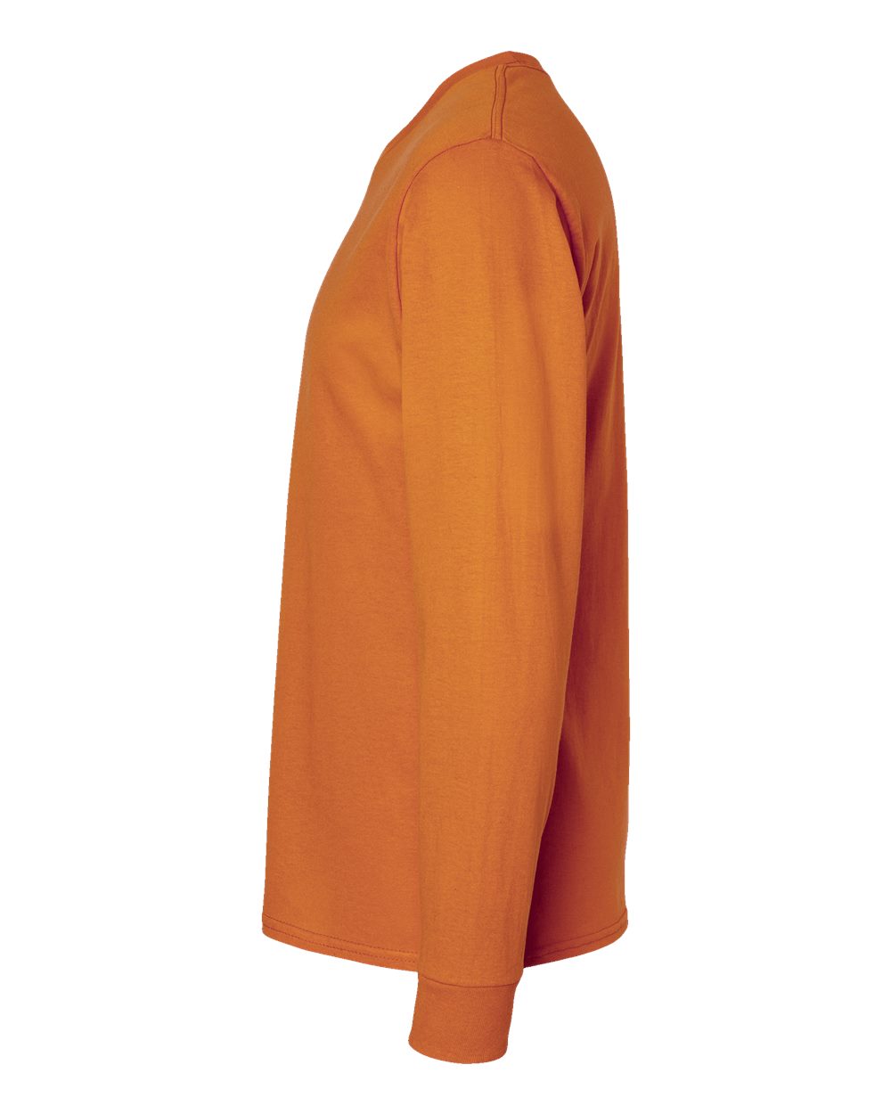 Left View of Texas Orange Essential-T Long Sleeve T-Shirt - 5286