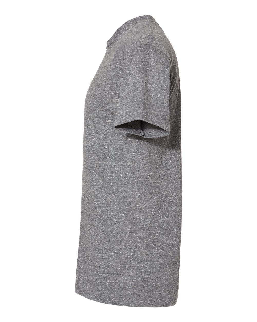 Left View of Tri Athletic Grey USA-Made Triblend T-Shirt - 5710