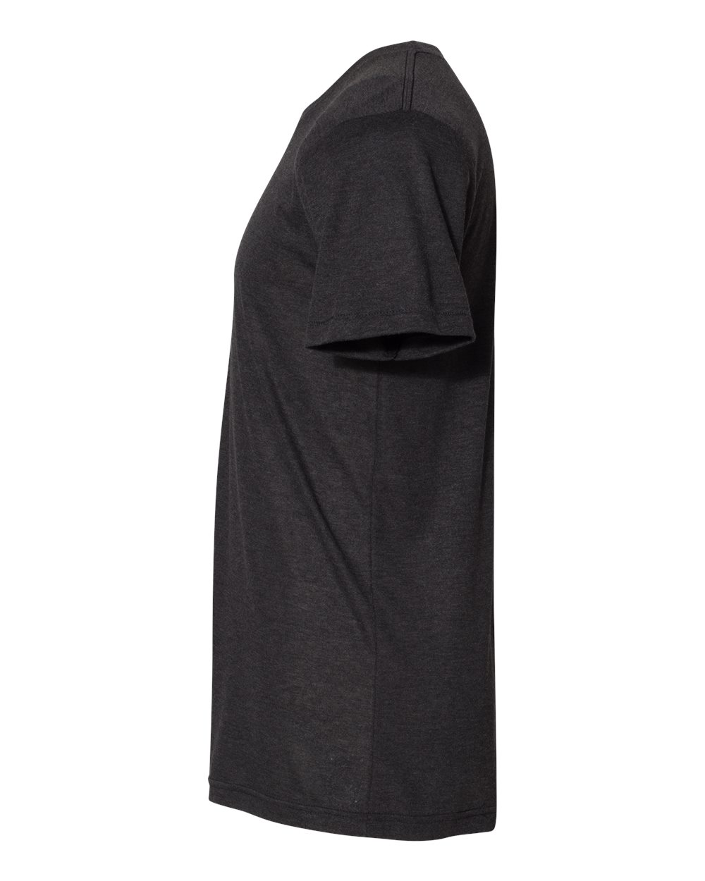 Left View of Tri-Black Triblend Track Tee - TR401