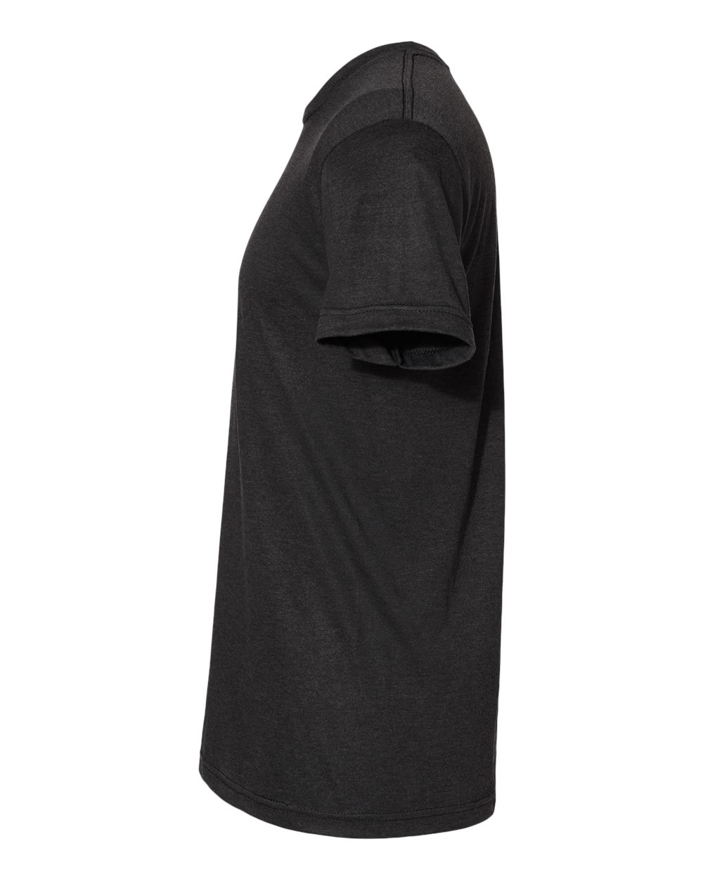 Left View of Tri Black USA-Made Triblend T-Shirt - 5710