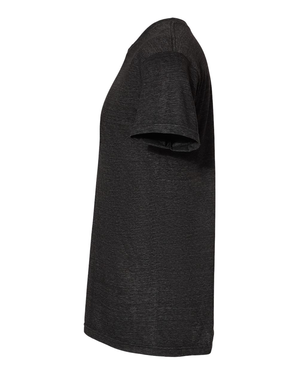 Left View of Tri Charcoal USA-Made Triblend T-Shirt - 5710
