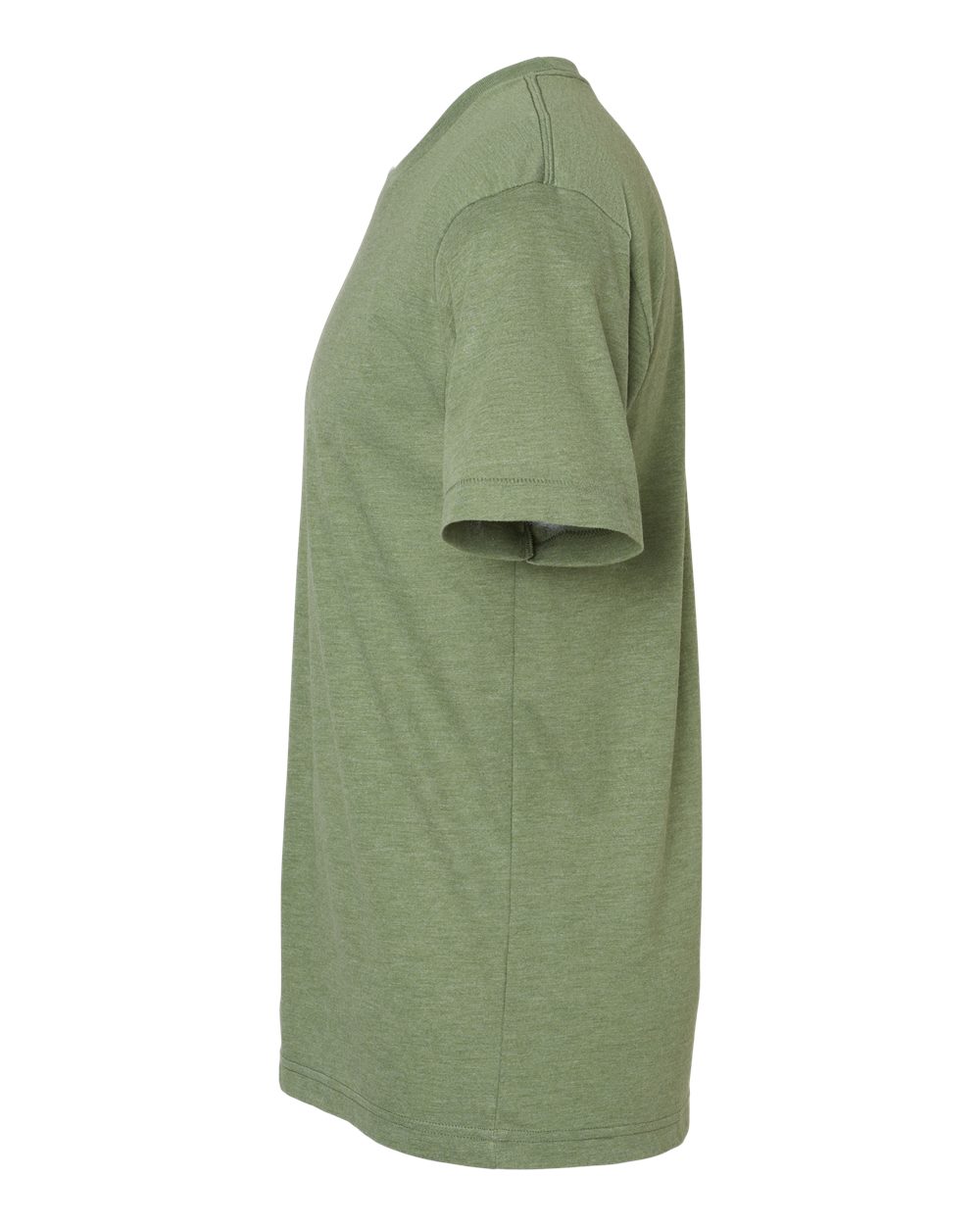 Left View of Tri-Olive Triblend Track Tee - TR401