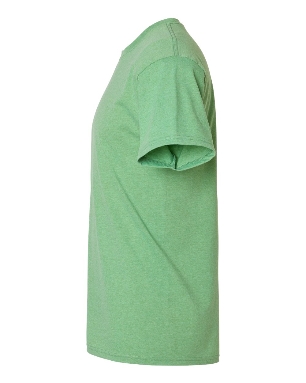 Left View of True Green Heather Perfect-T Triblend T-Shirt - 42TB