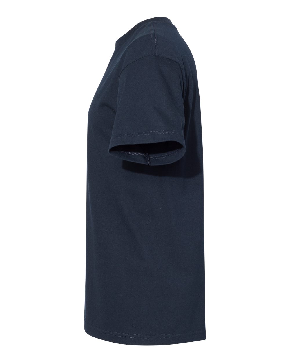 Left View of True Navy Heavyweight Cotton Tee - 1301