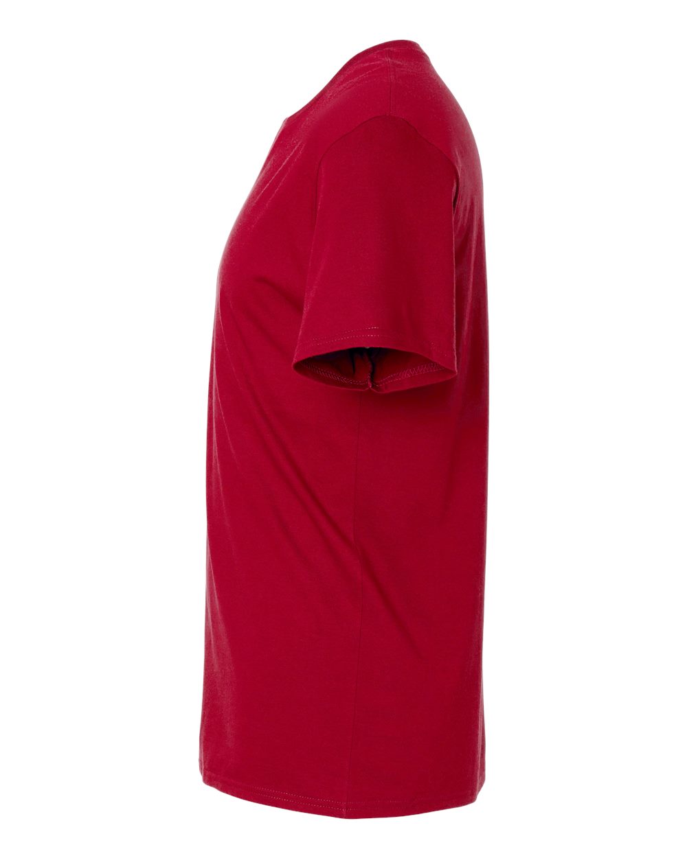 Left View of True Red Premium Cotton T-Shirt - 570MR
