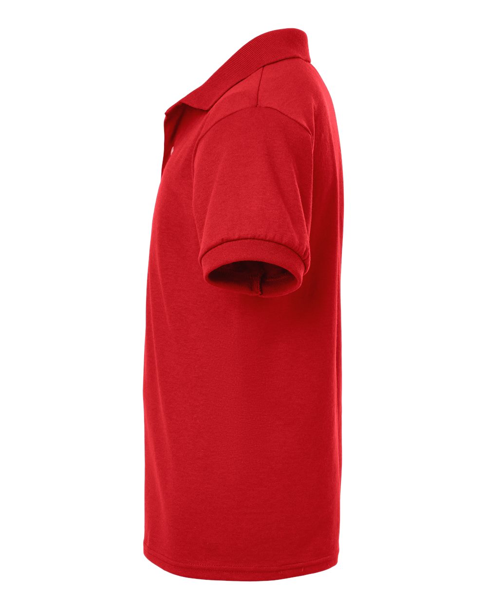 Left View of True Red Youth Dri-Power® Polo - 437K
