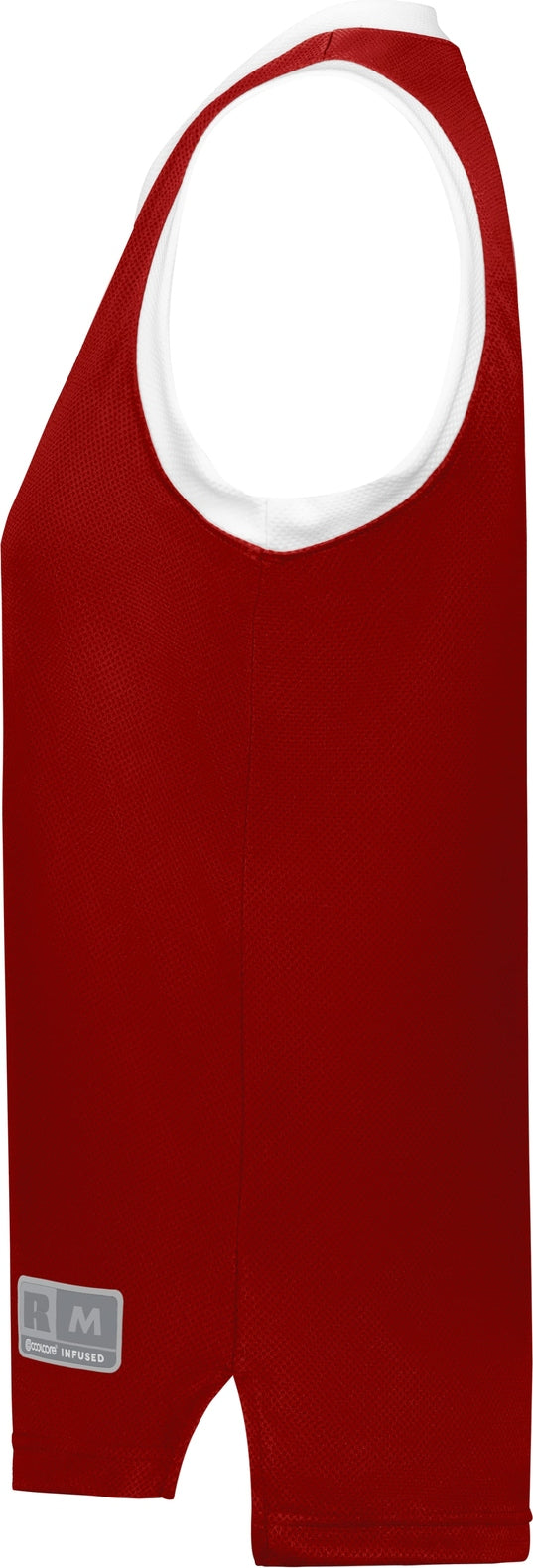 Left View of TRUE RED/WHITE LDS COOLCORE ELITE JERSEY