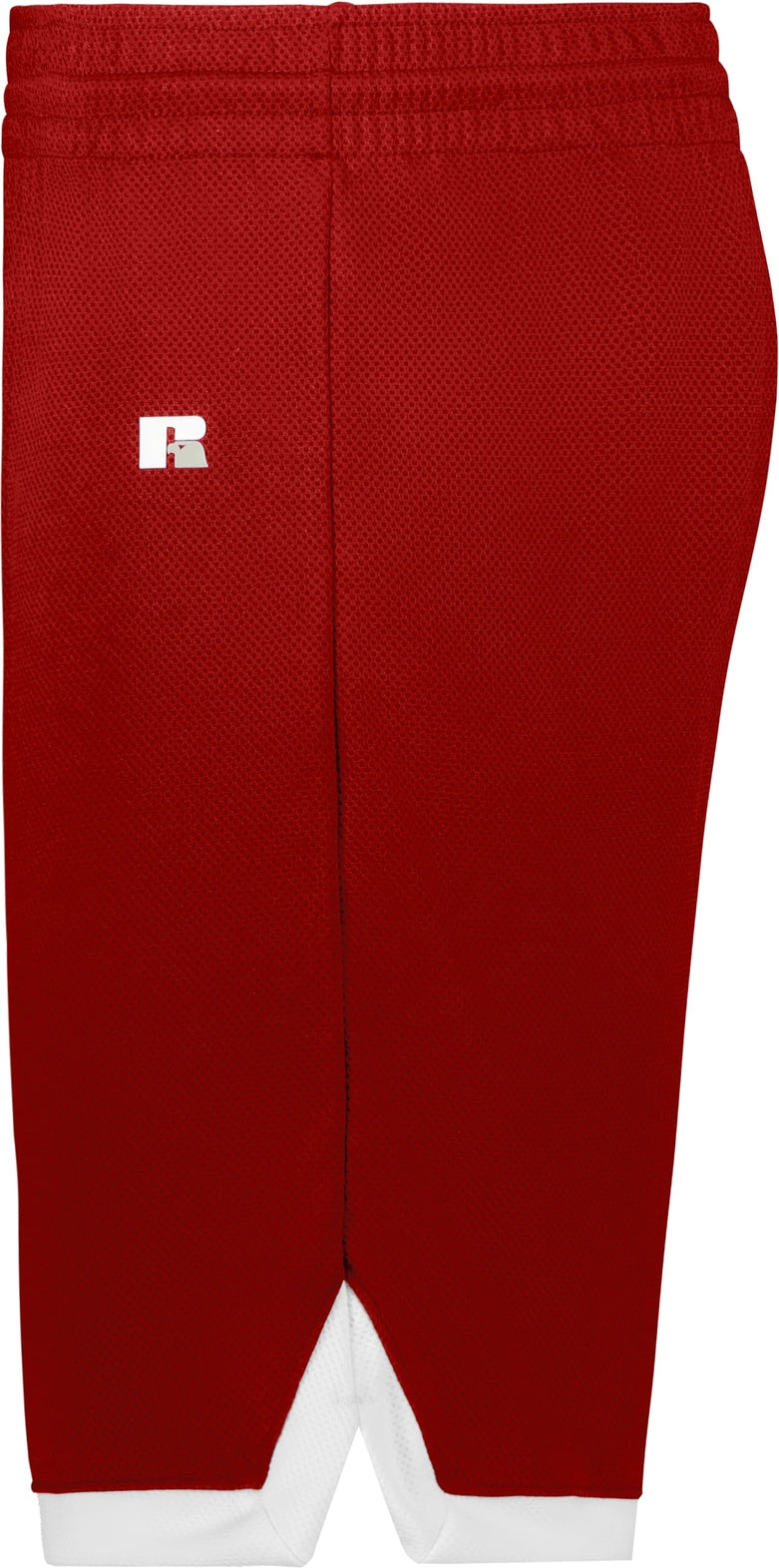 Left View of TRUE RED/WHITE YTH COOLCORE ELITE SHORTS