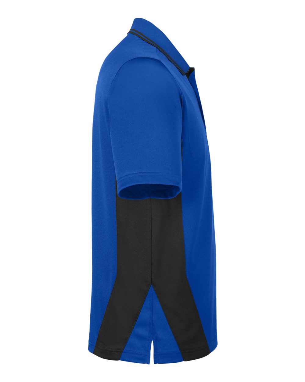 Left View of True Royal/ Black Men&#39;s Flash Snag Protection Plus IL Colorblock Polo - M386