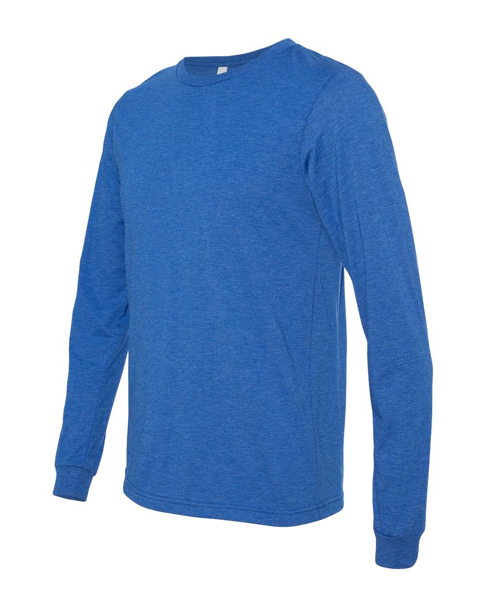 Left View of True Royal Triblend Triblend Long Sleeve Tee - 3513