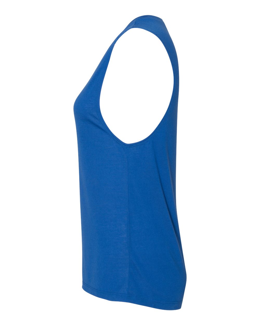 Left View of True Royal Women&#39;s Flowy Scoop Muscle Tank - 8803