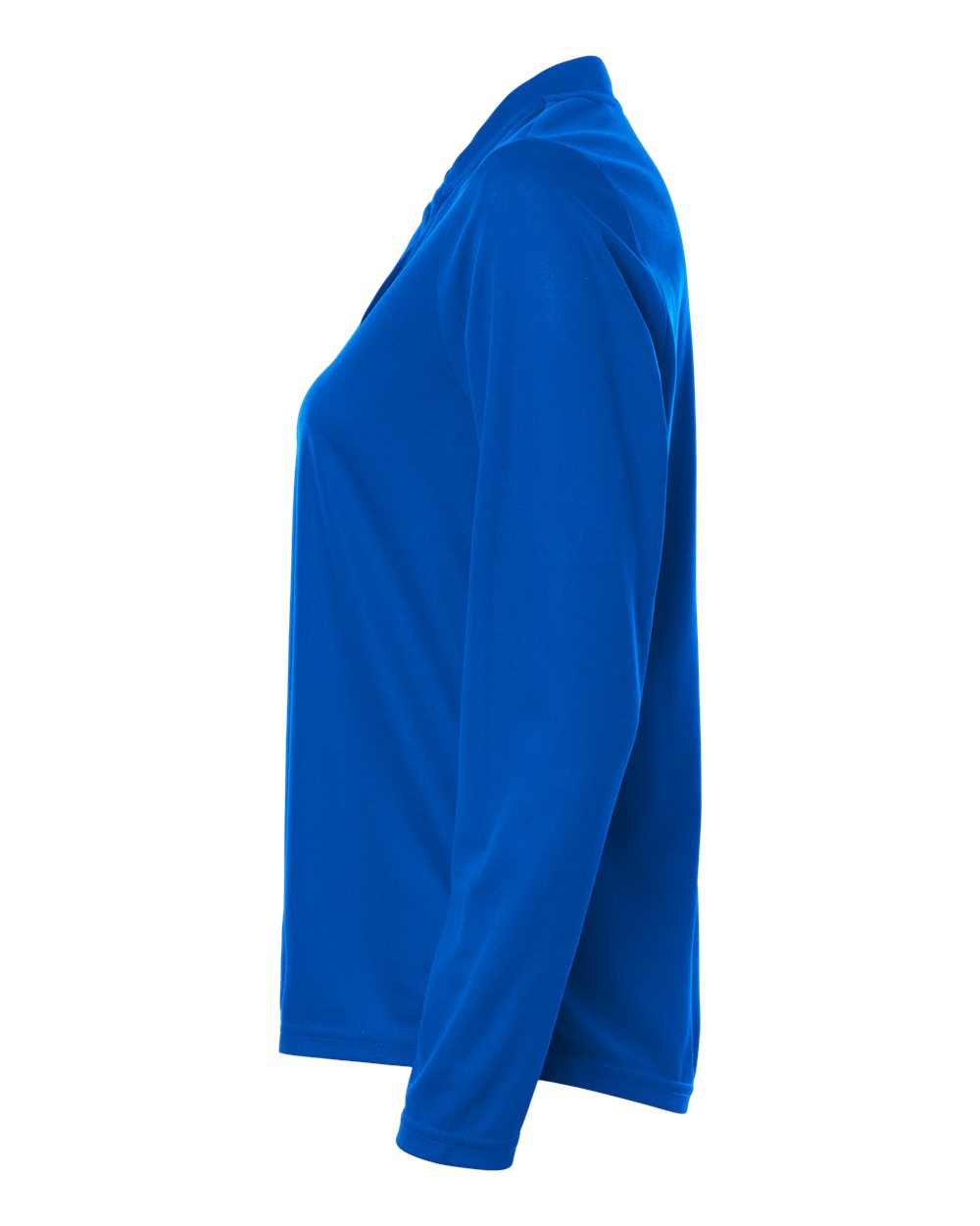 Left View of True Royal Women's Nova Performance Long Sleeve Pique Polo - CE108LW plain