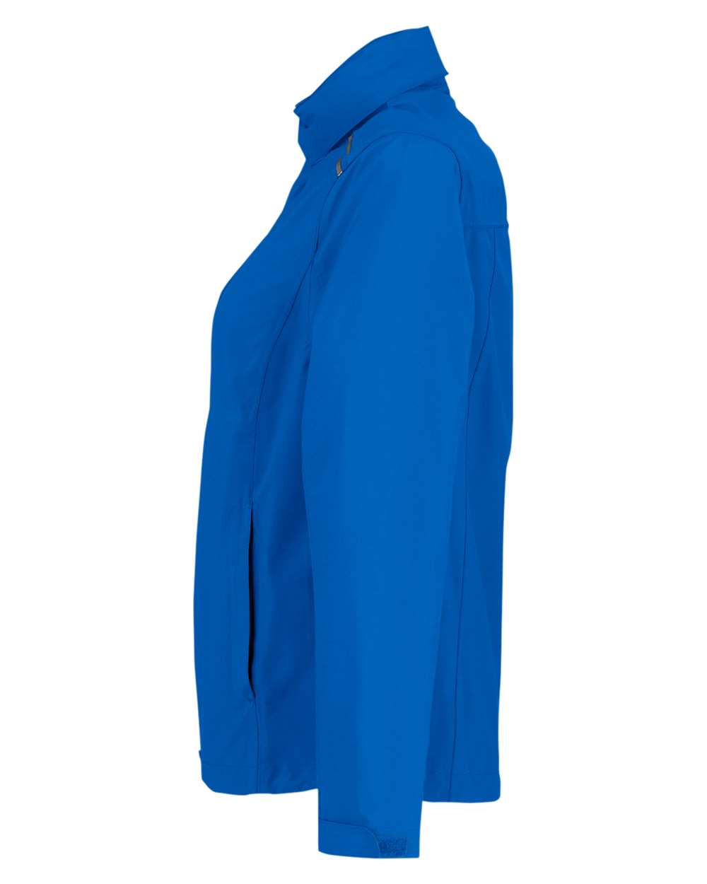 Rear View of True Royal Women's Packable Rain Jacket - CE712W