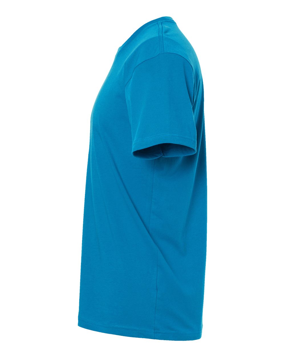 Left View of Turquoise Cotton T-Shirt - 3600