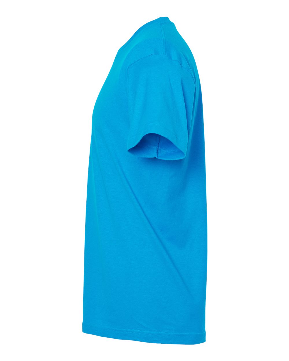 Left View of Turquoise Fine Jersey T-Shirt - 202
