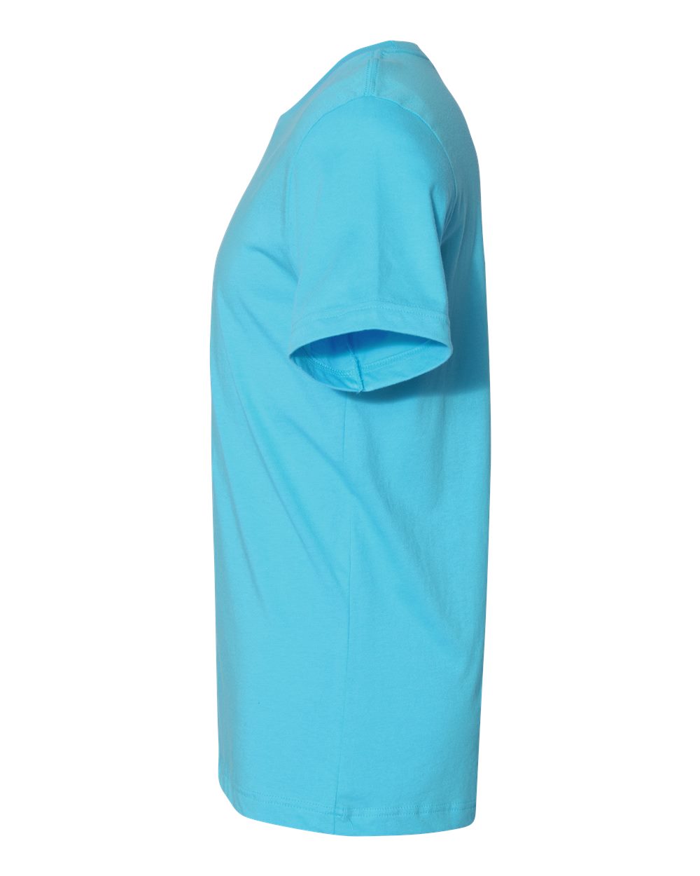 Left View of Turquoise Jersey Tee - 3001