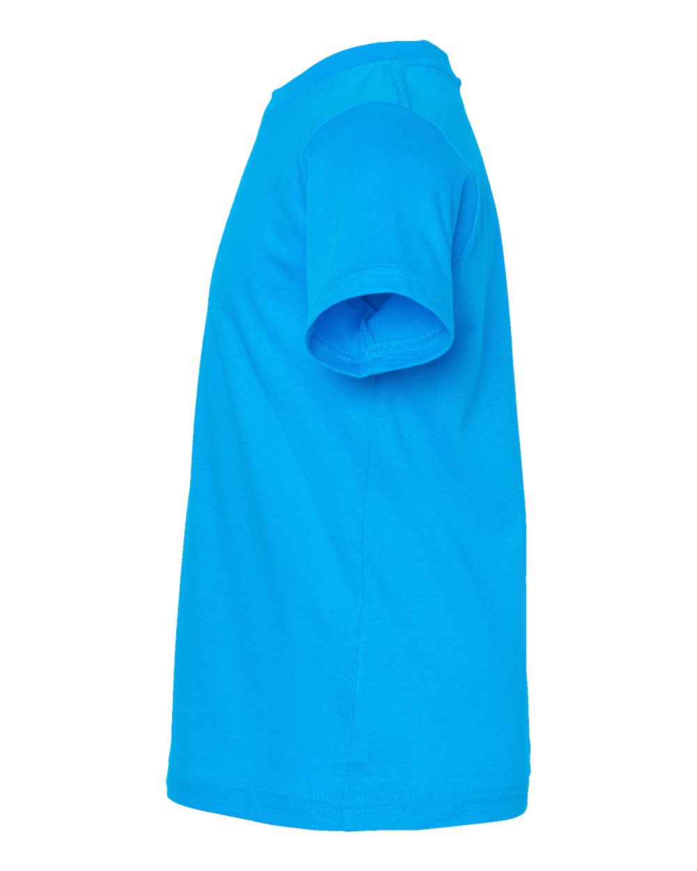 Left View of Turquoise Toddler Fine Jersey Tee - 3321